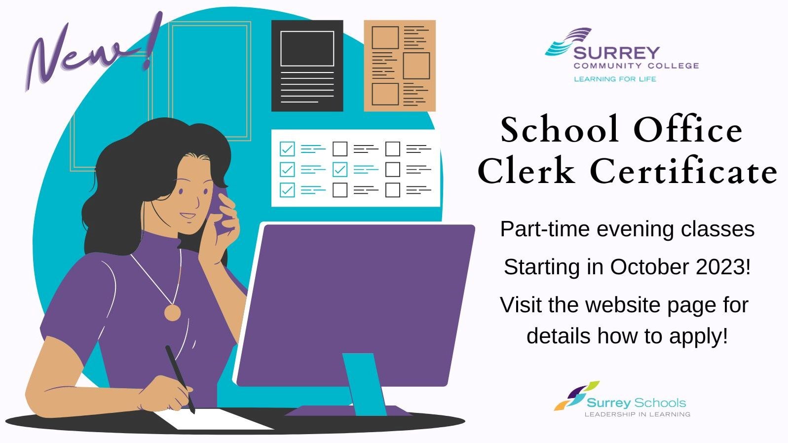 School Office Clerk Certificate Program Registration is Now Open!